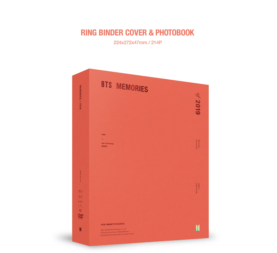 BTS MEMORIES OF 2019 DVD